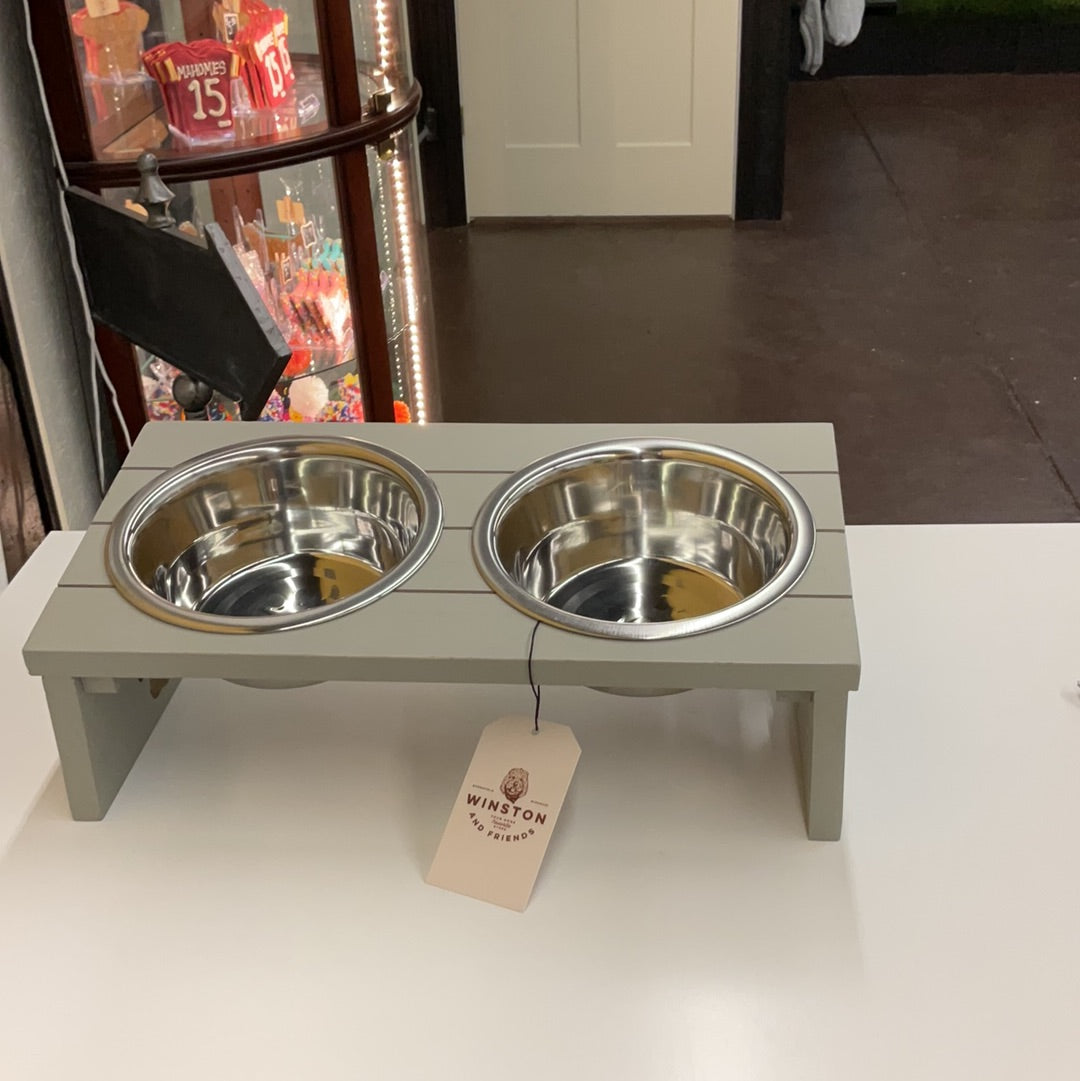 Gray Dog Bowl- Medium