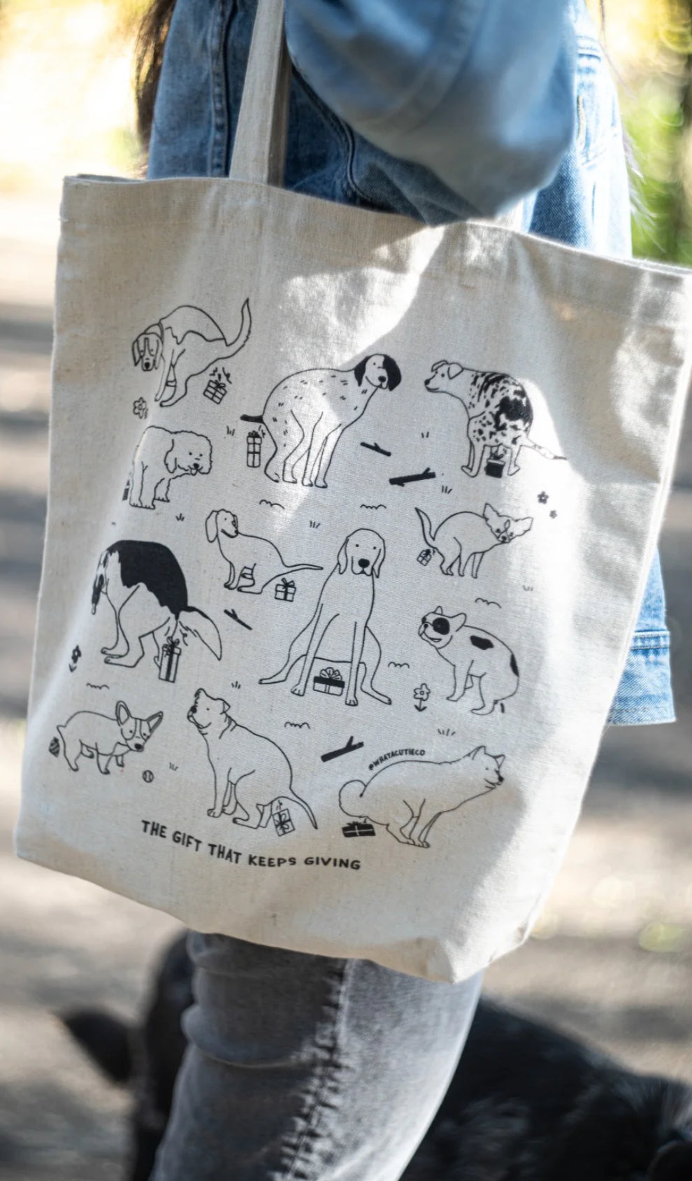 Dog Gifts Canva Tote Bag