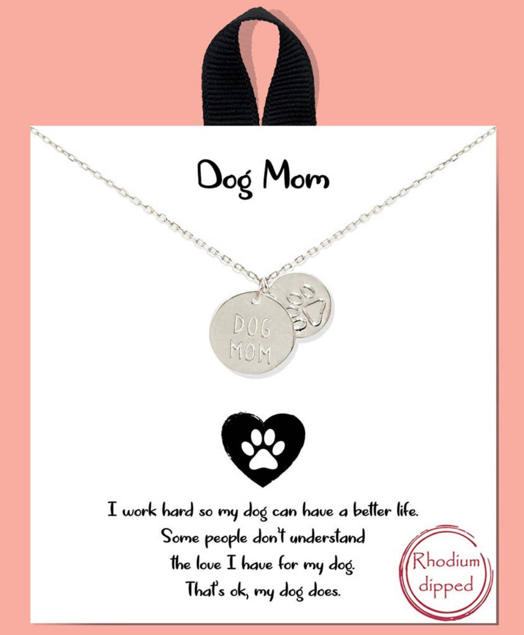 Dog Mom Charm Necklace