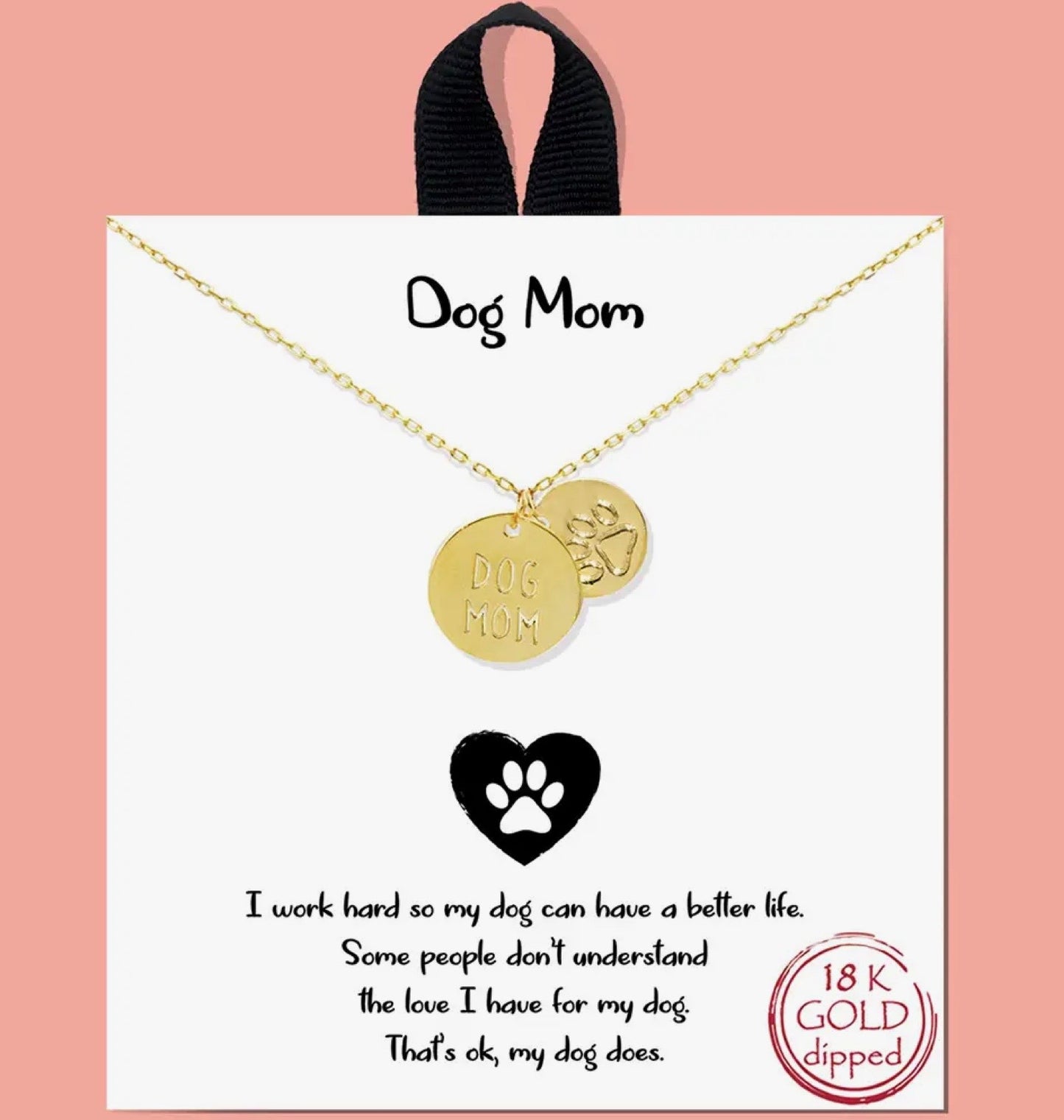 Dog Mom Charm Necklace